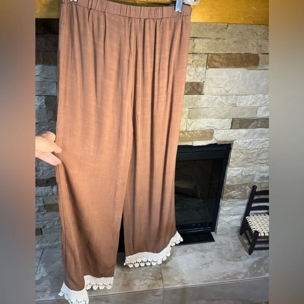 Alter’d State Wide Leg pants with embroidered bottom - Picture 4 of 7